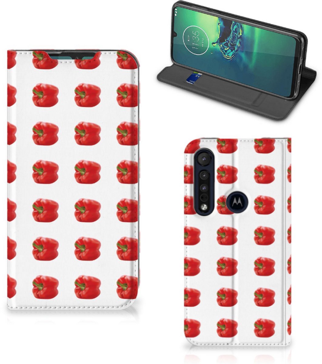 Motorola G8 Plus Flip Style Cover Paprika Red