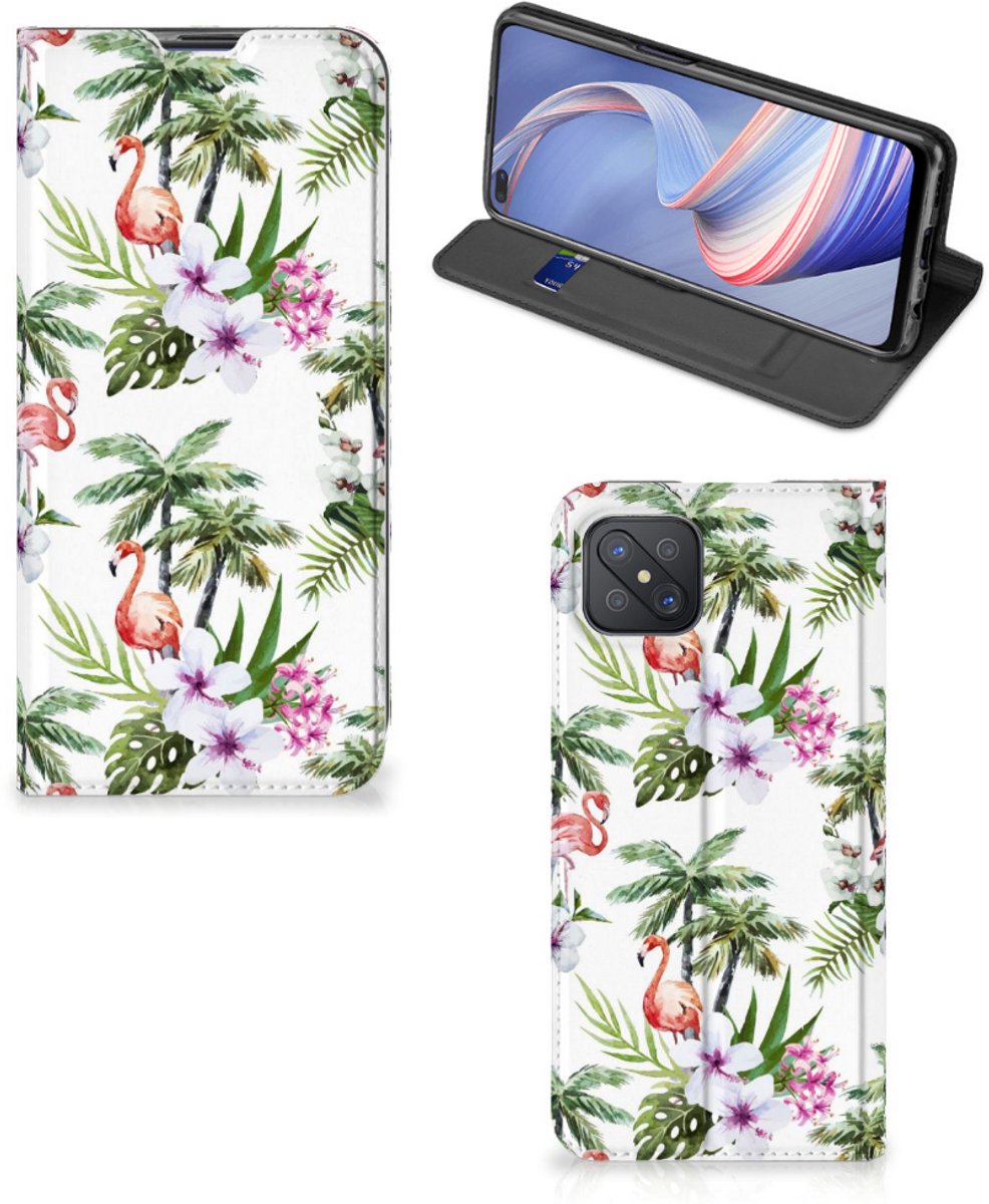 OPPO Reno4 Z 5G Hoesje maken Flamingo Palms