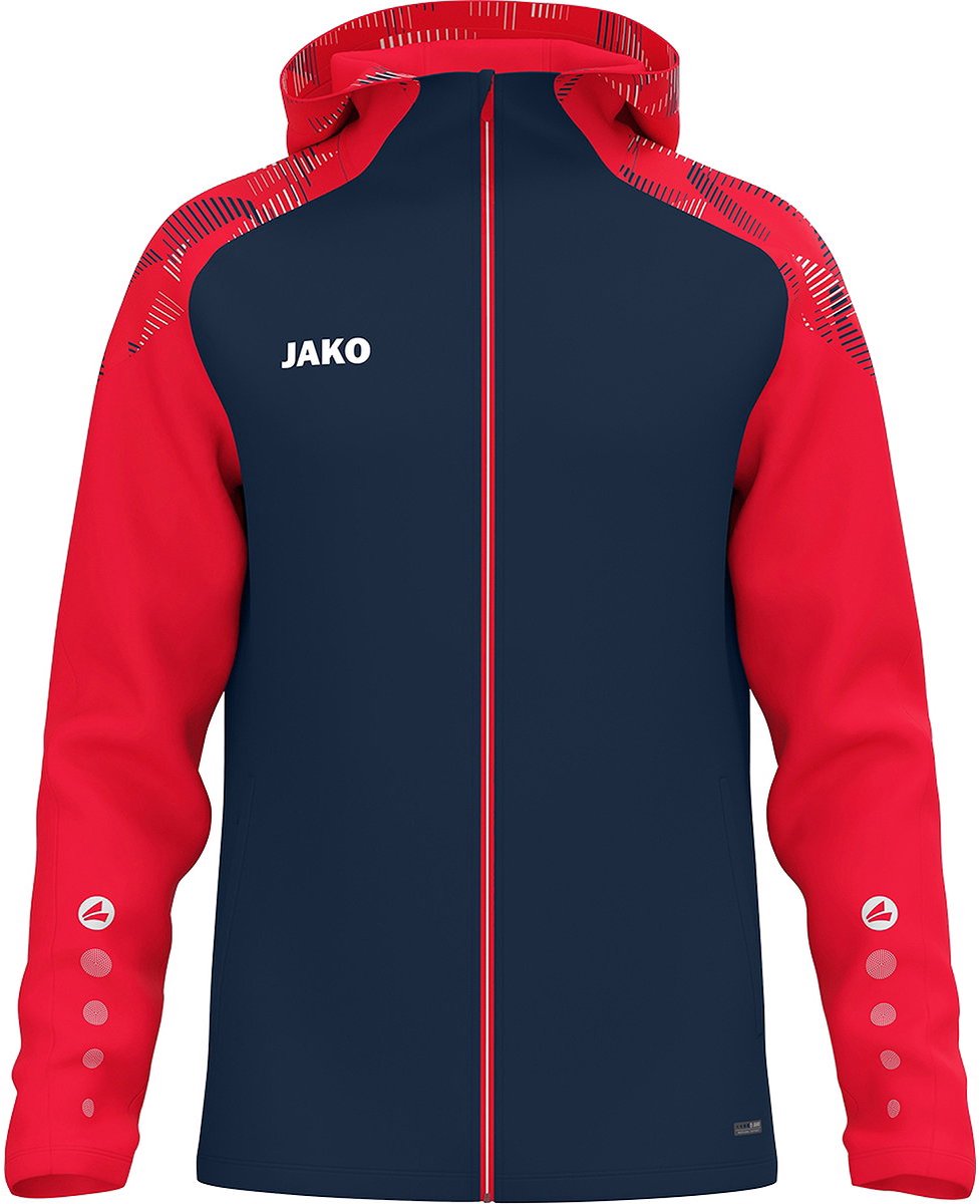 Jako Sonic Jas Met Kap Heren - Marine / Rood | Maat: L