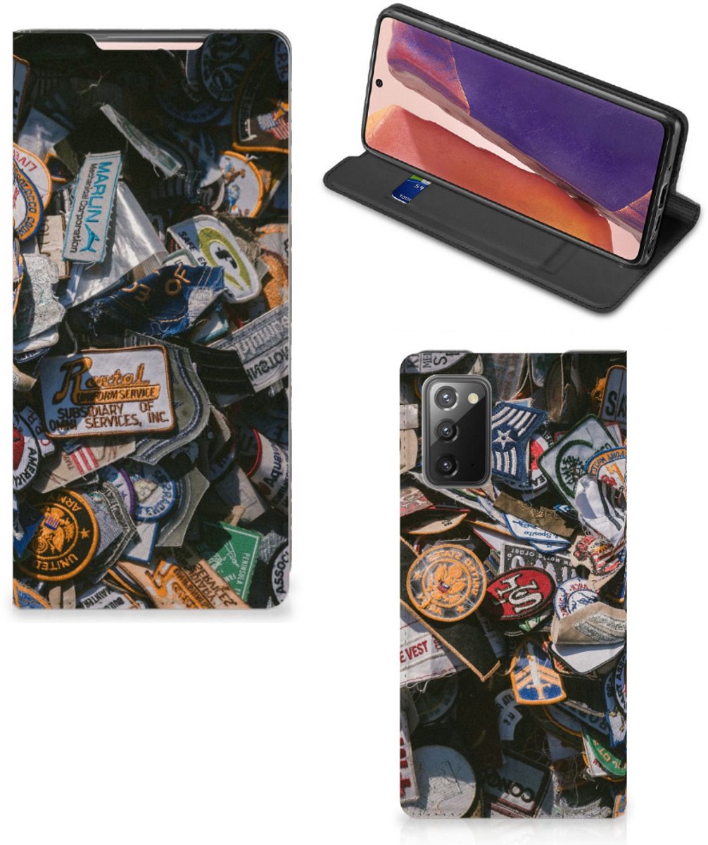 Standcase Hoesje voor Samsung Galaxy Note20 Stand Case Badges