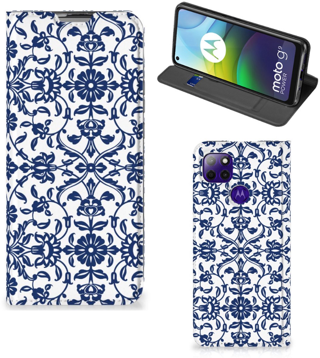 Motorola Moto G9 Power Smart Cover Flower Blue