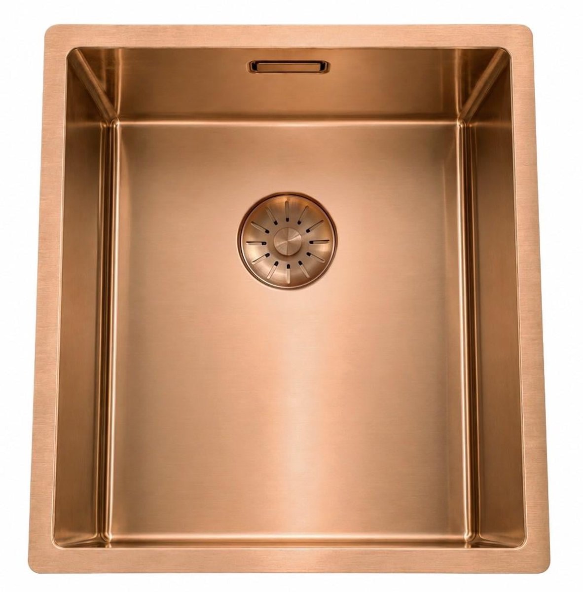 Pure.Sink Comfort PVD Rosé Koper spoelbak 34x40 cm onderbouw, vlakbouw en opbouw PCM3440-62