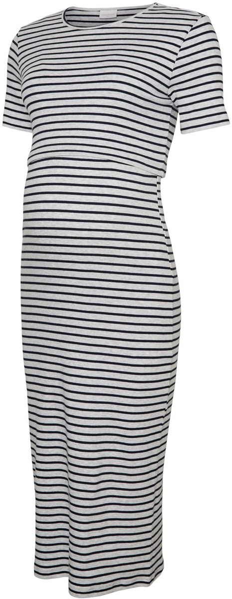 Mamalicious Mama Licious Jurk MLAWA Zwangerschapsjurk Light Grey Melange 1