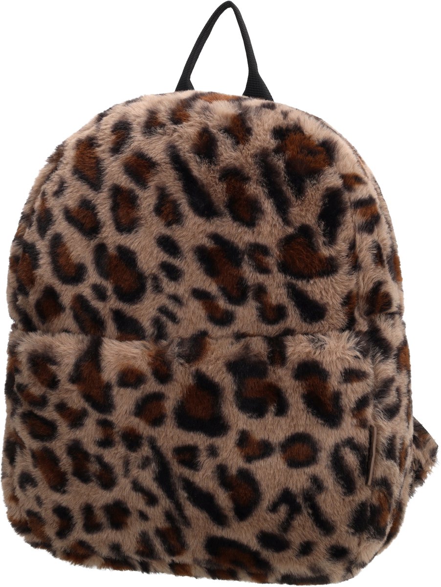 Beagles Barakaldo Rugzak - Bontlook - Ritssluiting - Flessenhouders - Dames Rugtas - Trendy Rugzak - Daypack - Luipaard
