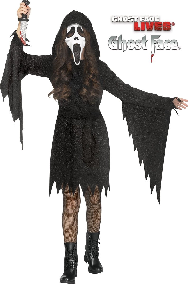 Ghost Face® Scream Glitter Kostuum Meisje