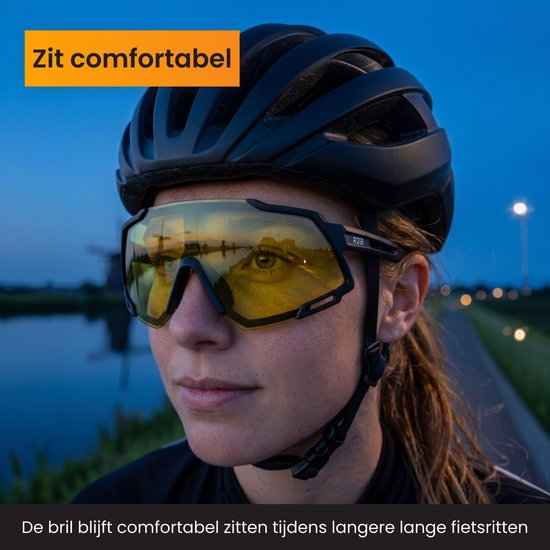 R2B Fietsbril met 5 Verwisselbare Lenzen - Unisex & Universeel - Sportbril - Wielrenbril - Zonnebril Heren - Zonnebril Dames - Fiets Accessoires - Fietsbrillen Heren en Dames - Sunglasses van R2B — afbeelding 2