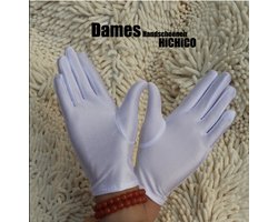 Beschermende Handschoenen - Handschoenen - Eczeemhandschoen - White Gloves - Jewelry Handschoen - Werk Handschoen - Beauty salon handschoenen - Veiligheid Handschoen Lichtgewicht Unisex Zacht MAAT L ----- HiCHiCO®