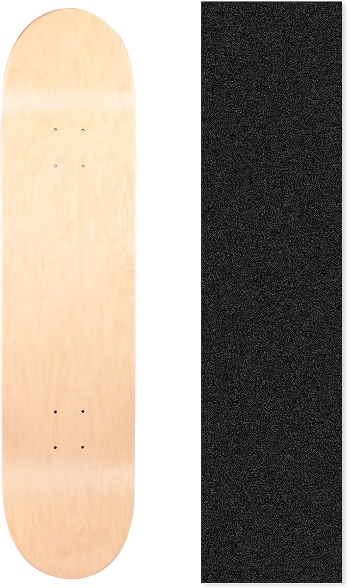 Skateboard Deck Houten Plank Street Tricks Dubbele Staart 31 x 8 Inch Natuurlijk Hout