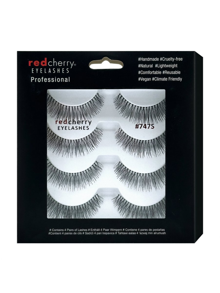 Red Cherry Eyelashes Bandwimpern 747 S - 4 Pairs