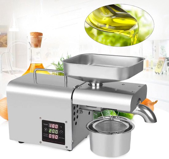 Olie Pers Machine - Zaden Olie - Verse Olie Maken - Automatische Temperatuurregeling - 610W - Zilver — afbeelding 5