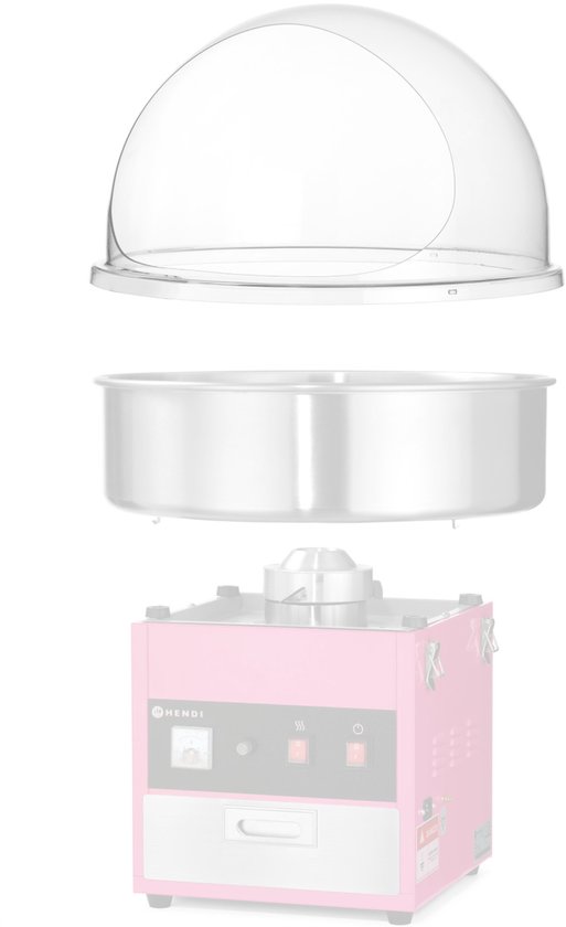 HENDI Kap voor suikerspinmachine - plexiglas - transparant - ⌀520x(H)350mm — afbeelding 4