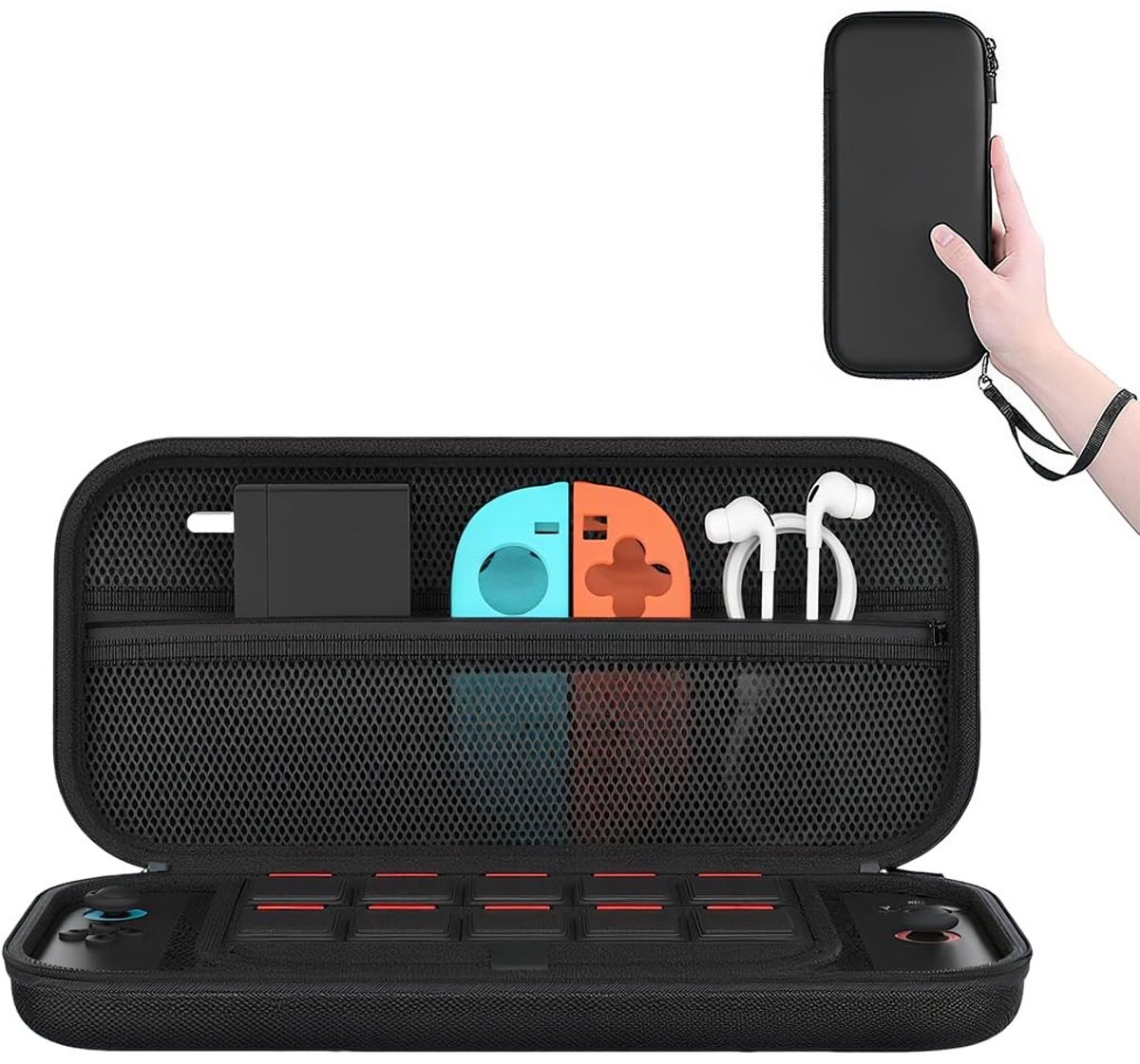 Dailygoods - Harde Schaal Handtas voor Nintendo Switch 2 met Speelcassettes