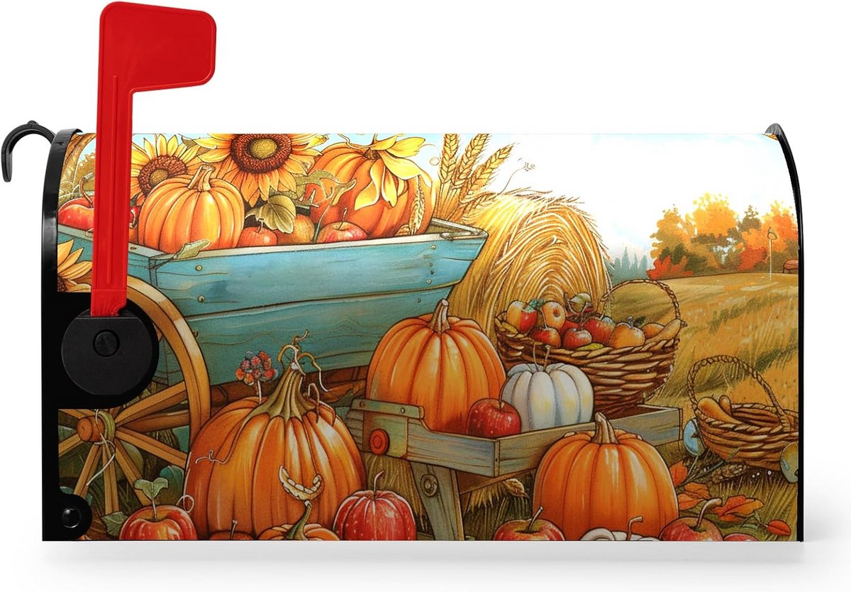 Brievenbushoezen - Postbakhoezen - Tuin Decoratie - Magnetische Bevestiging - 60 x 50 cm - Herfstkleuren