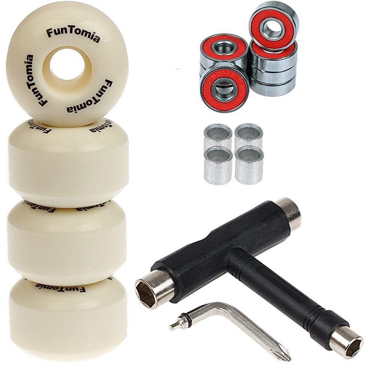 Skateboard Wielen Set Vervangende Wielen Skateboarden Inclusief Gereedschap 53 mm 100A