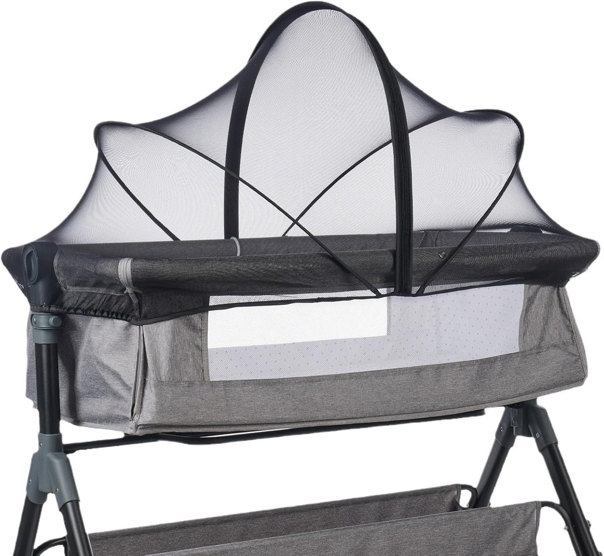 Baby Klamboe - Muggennet Bed - Bescherming Baby - Met Dubbele Rits - 55 x 100 cm - Zwart