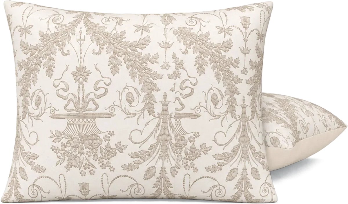 HappyBed Kussenslopen Flower 60x70 cm - Kussensloop set 2 stuks - 100% - Ultieme slaapcomfort