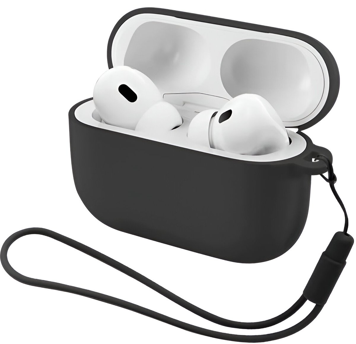 Studio Air® Airpods Hoesje Pro 3 Siliconen Case - Zwart - Soepel Airpod Hoesje voor Airpods Pro 3 (model 2025)