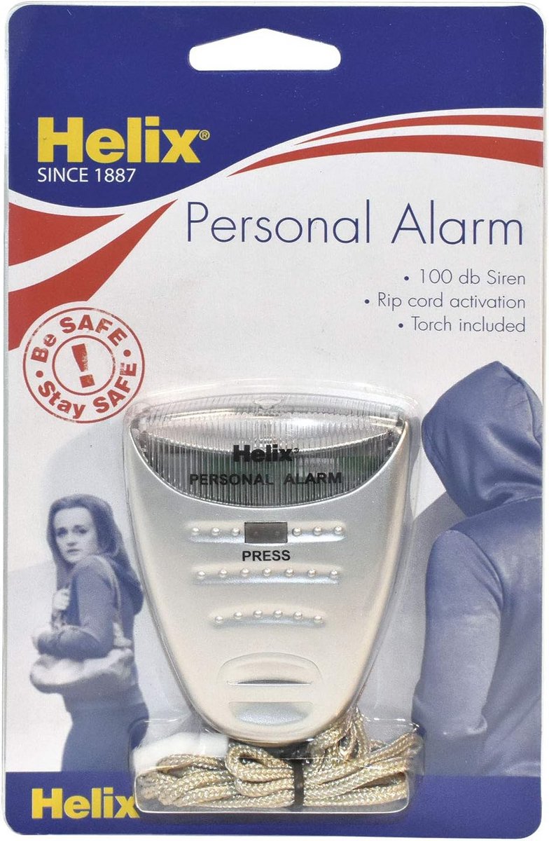 Mini Alarm - Paniek Alarm - Veiligheid Persoonlijk - 100dB Sirene - Compact Formaat - Grijs