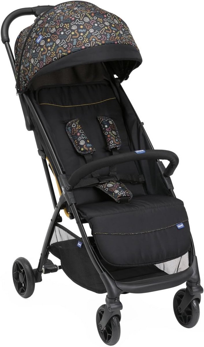 Kinderwagen - Buggy - Stadswandelingen - Zelfopvouwbaar - 87 cm - Zwart