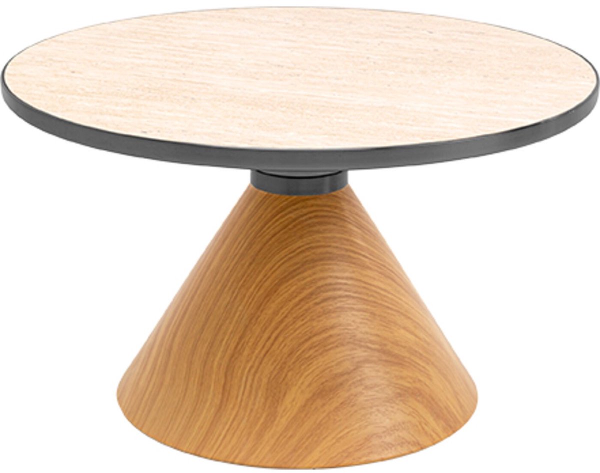 Salontafel Cono Travertino Ø70cm eik Kare Design