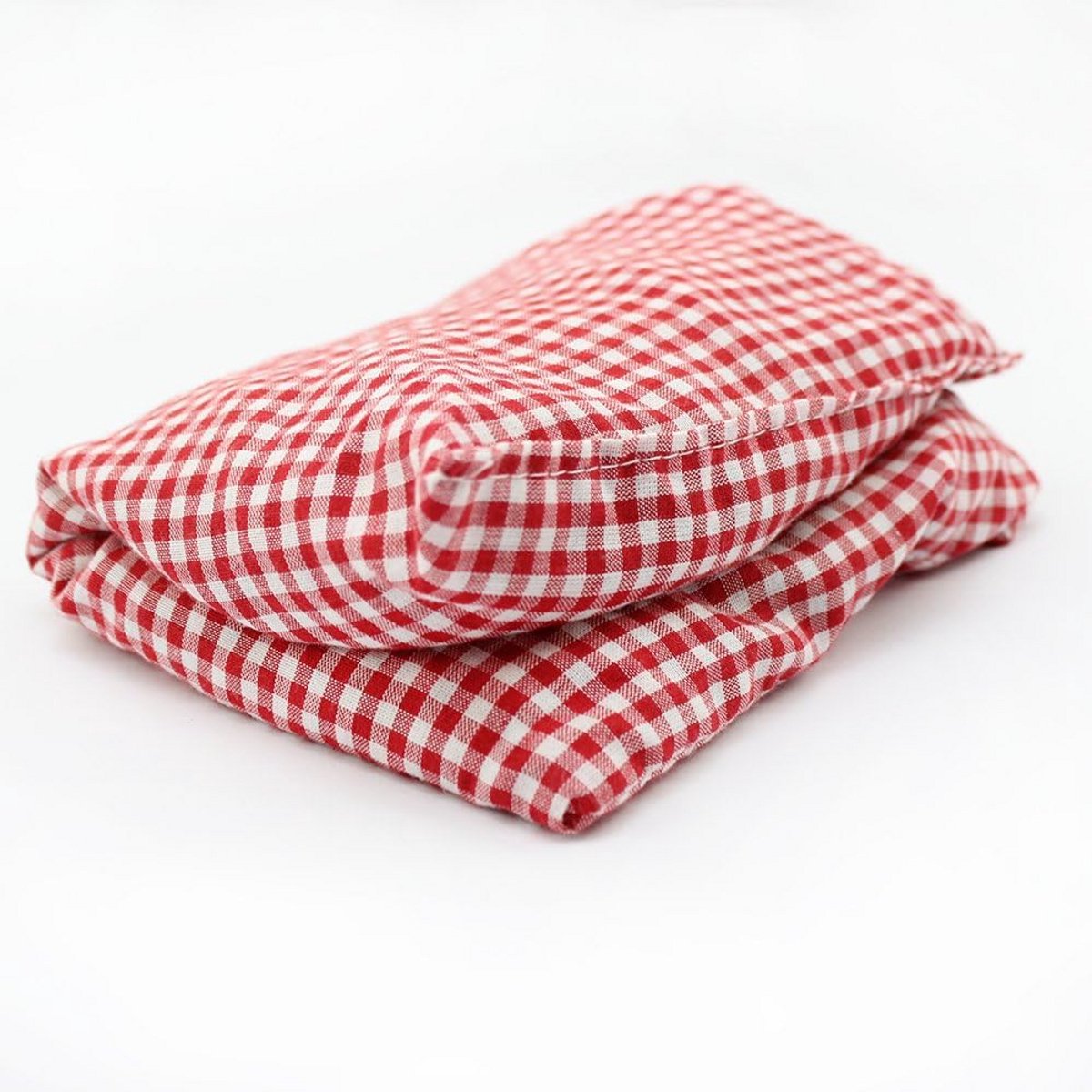 Warmtekussen - Kersenpit kussen - Ontspanning en comfort - Natuurlijke vulling - 26 x 19.5 cm - Rood wit