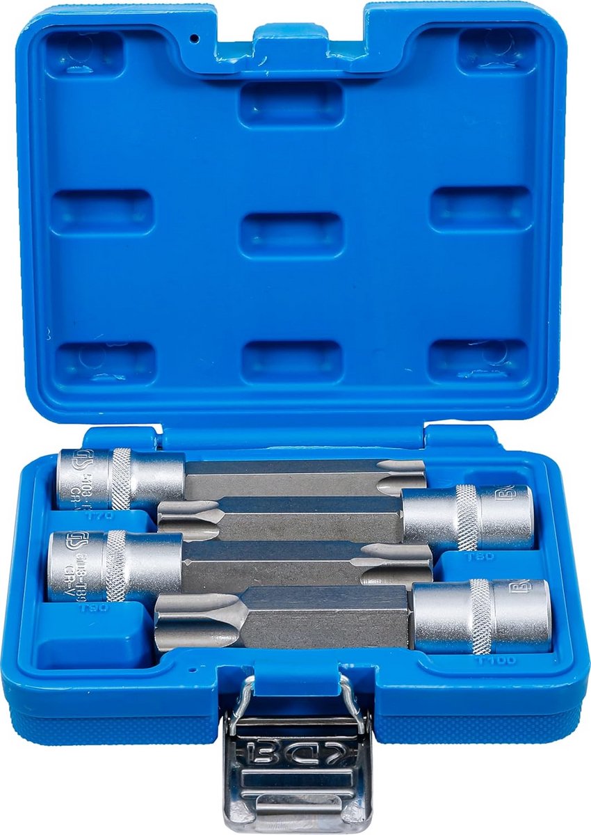 Dopsleutelbitset - Torx Bits - Cilinderkopschroeven Monteren - Met Boring - 125 mm (1/2") - Meerkleurig