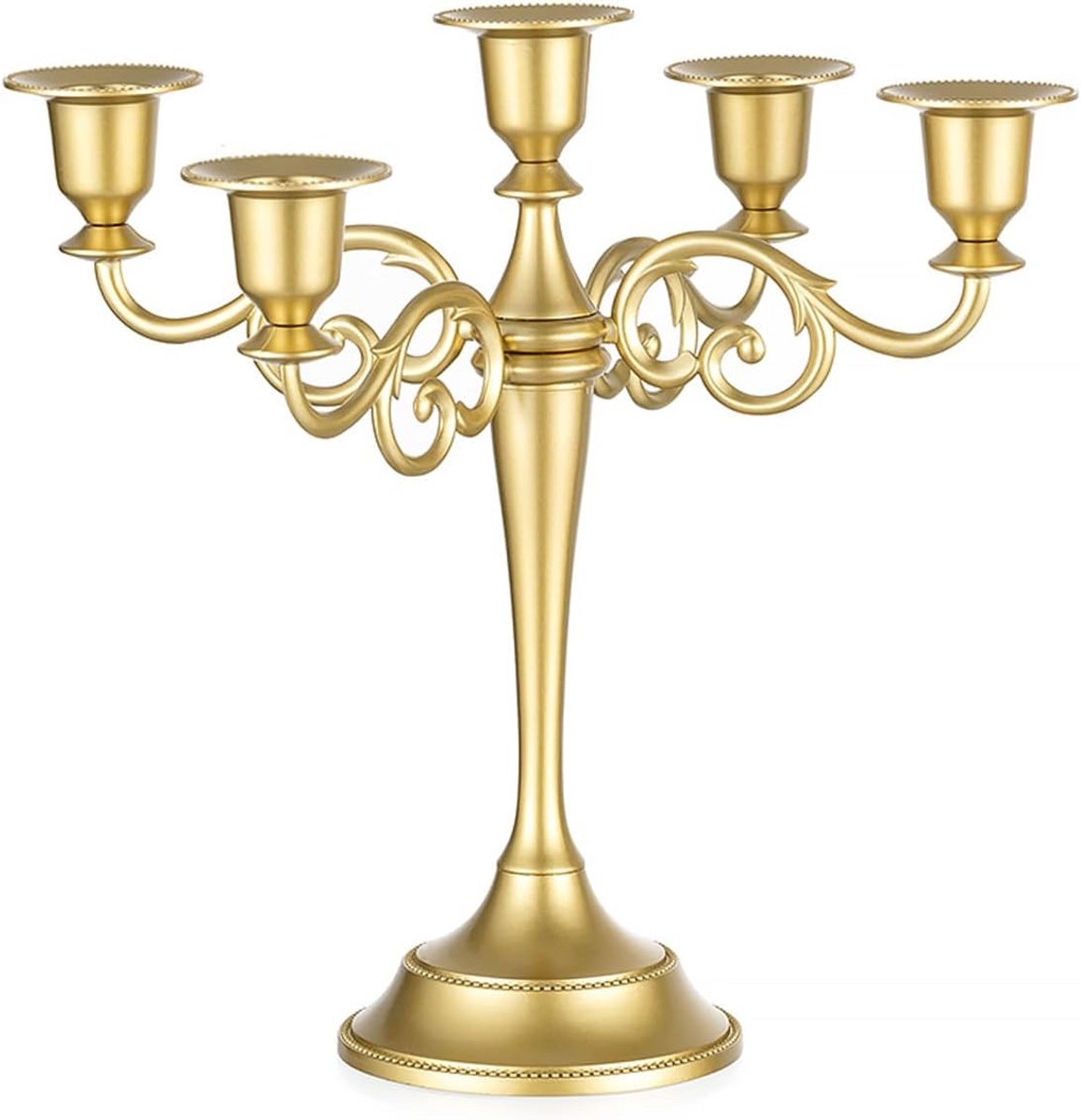 Kroonluchter Kandelaar - Tafeldecoratie - Sfeerverlichting Creëren - Vijf Armen - 26 cm ho