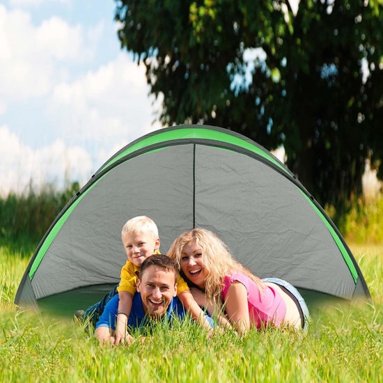 Strand Tent - Opgooi Tent - Zon Bescherming - Snel Opgezet - 220 x 120 x 100 cm - Groen — afbeelding 3