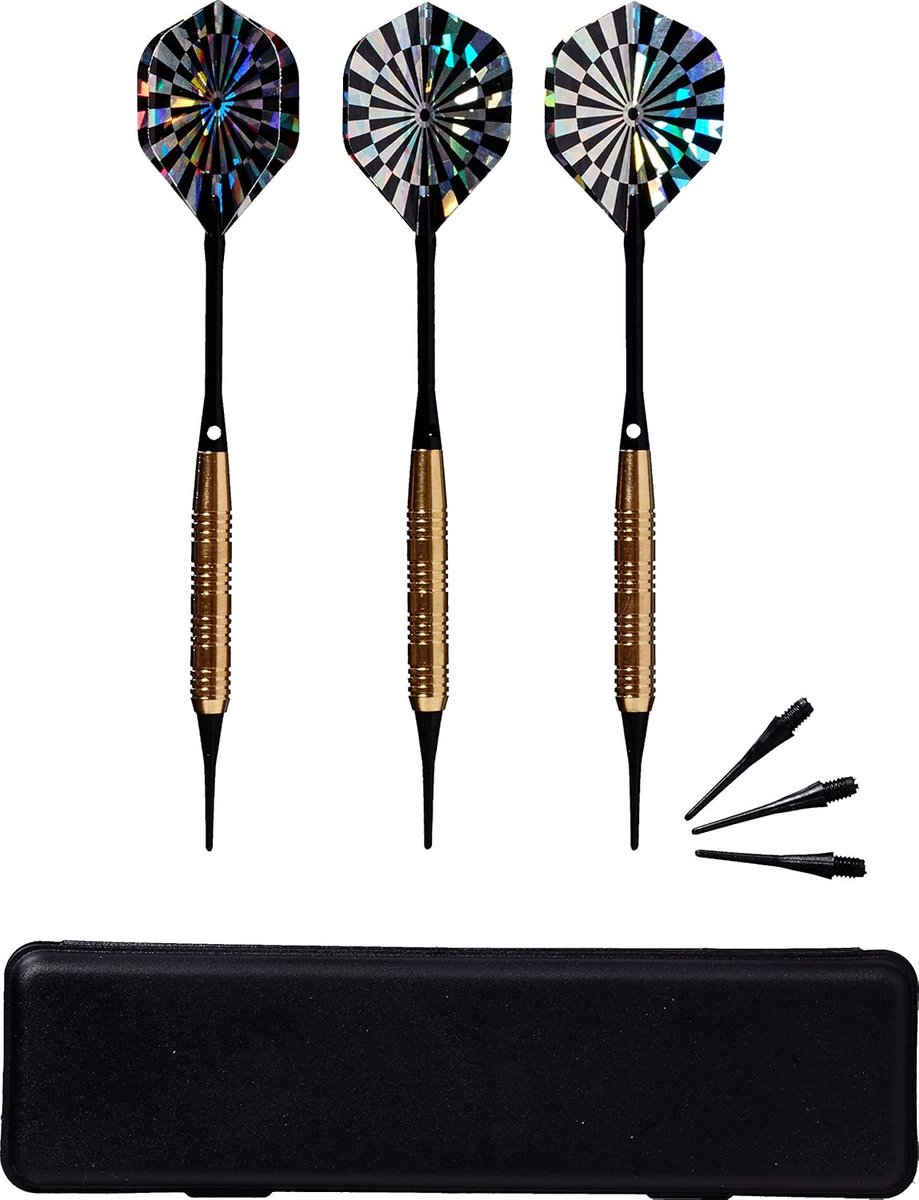 Sport Darts Set - Dartpijlen Aluminium - Precisie Spel - Inclusief Reservepunten - 14 Gram - Grijs