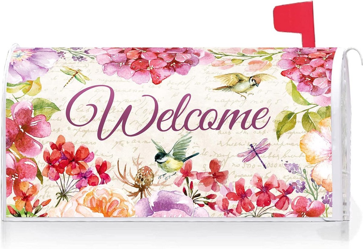 Brievenbus Decoratie - Brievenbus Cover - Tuin Aankleden - Magnetische Strip - Standaard Maat - Veelkleurig