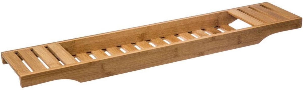 Badkuip dienblad - Bamboe plank - Ontspannen in bad - Vrijstaand ontwerp - 70 cm lengte - Beige