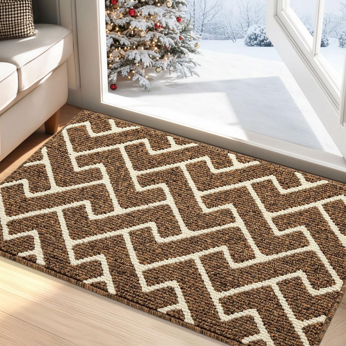Binnendeurmat - Vuilvanger Mat - Schoon Huis Houden - Waterabsorberend - 60x90cm - Bruin