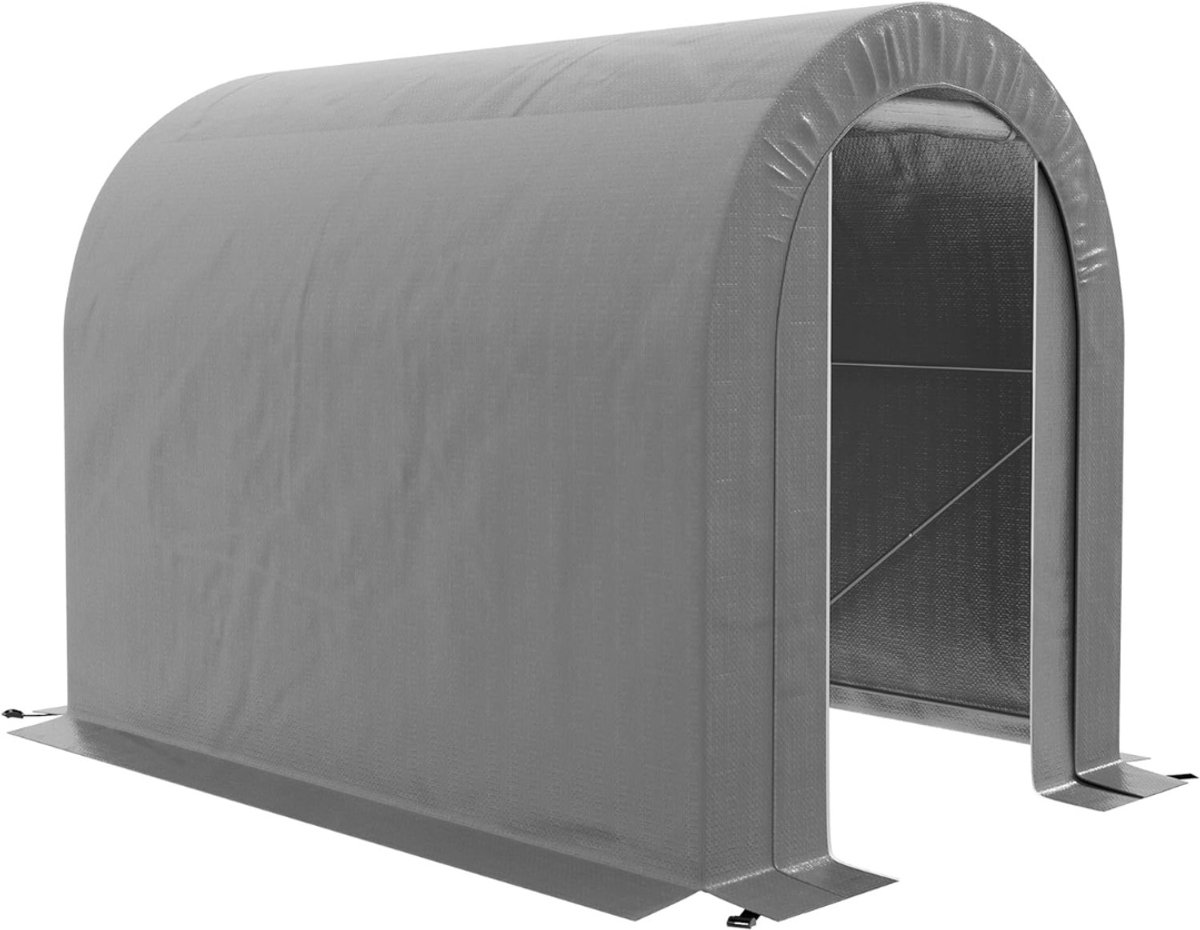 QIN® Fietsenberging - Fietsenstalling - Fietsenhok - Grijs - 239cm x 159cm x 190cm