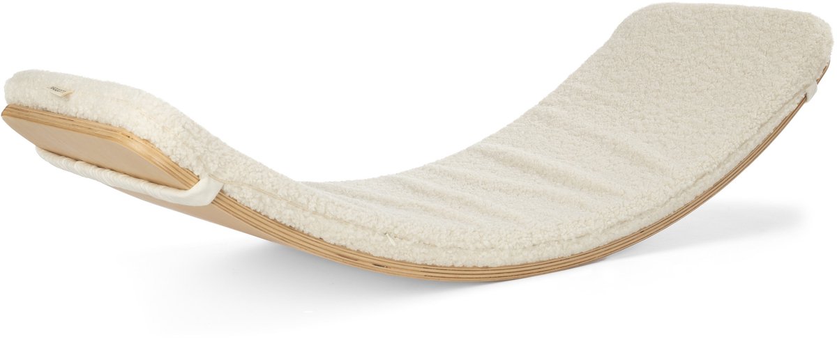 Wobbel Deck XL - Zachte Topper voor Wobbel Balansbord XL - Teddy - OEKO-TEX - Wasbare Hoes - 125 cm