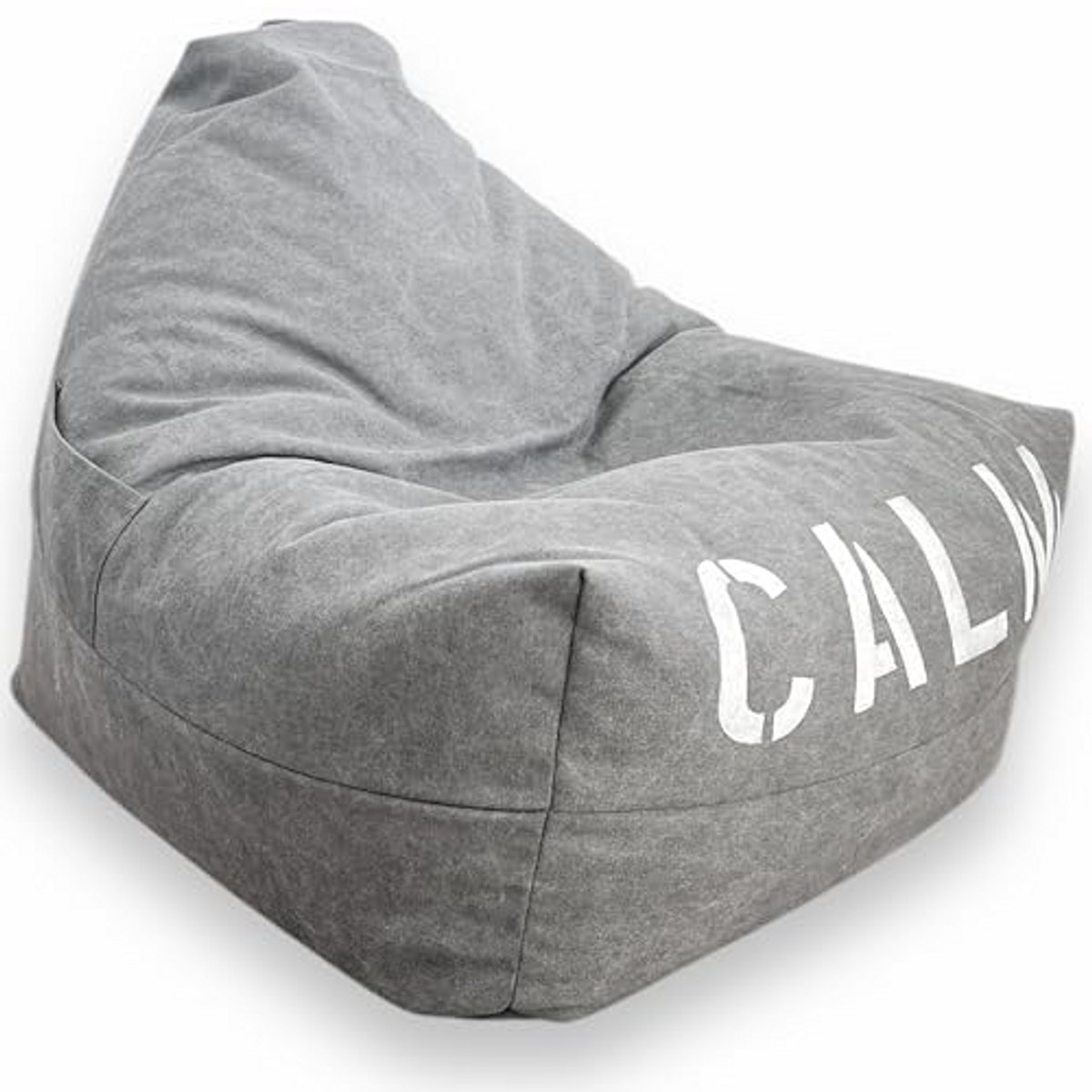 Zitzak met Vulling - Vloerkussen Beanbag - Ontspannen Zitten - Onderhoudsvriendelijk Wasbaar - 100 x 70 x 70 cm - Lichtgrijs