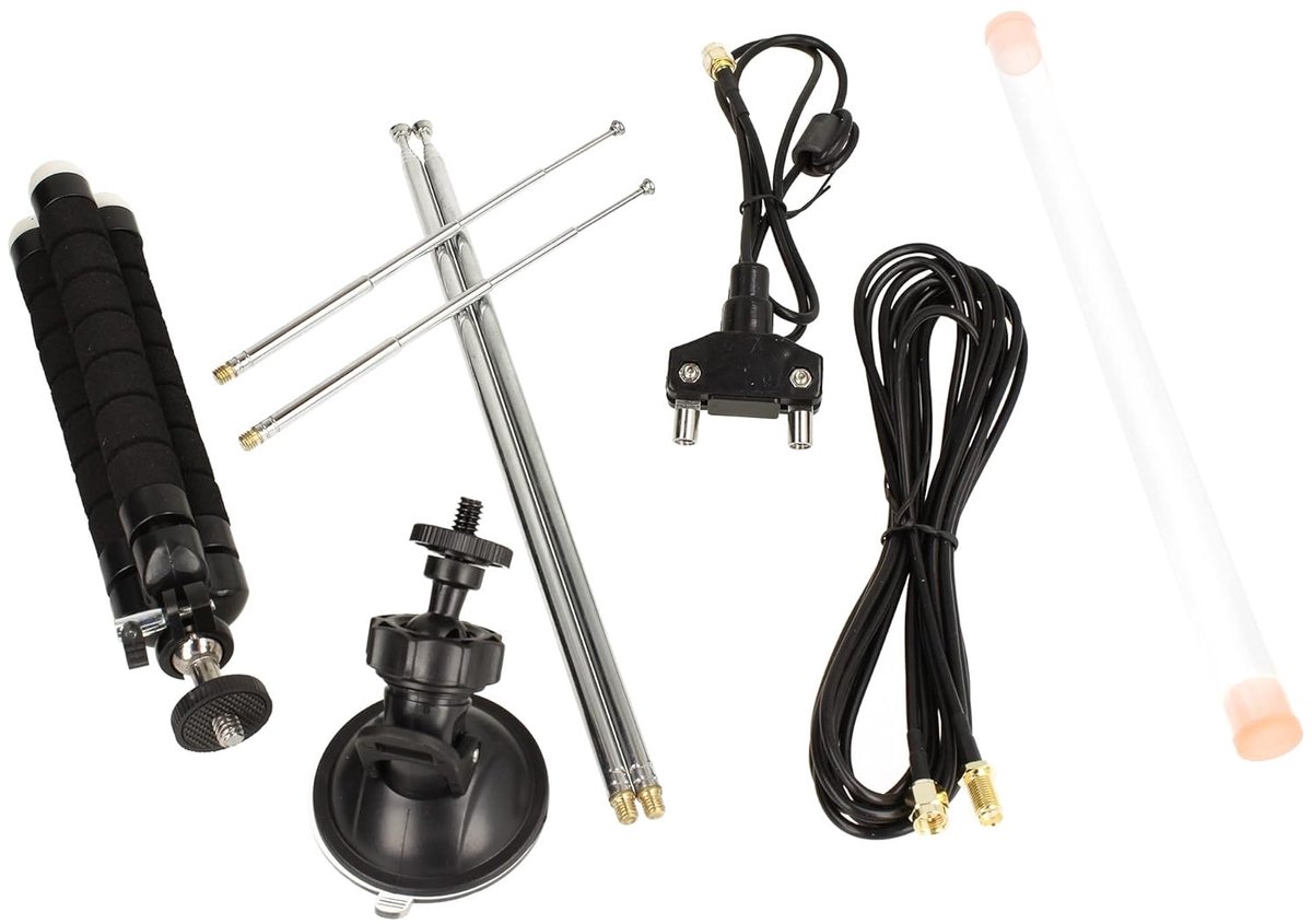 Dipool Antenneset - Ontvangstantennes - Radio Luisteren - Multifunctioneel - Tot 1.5GHz - Zwart