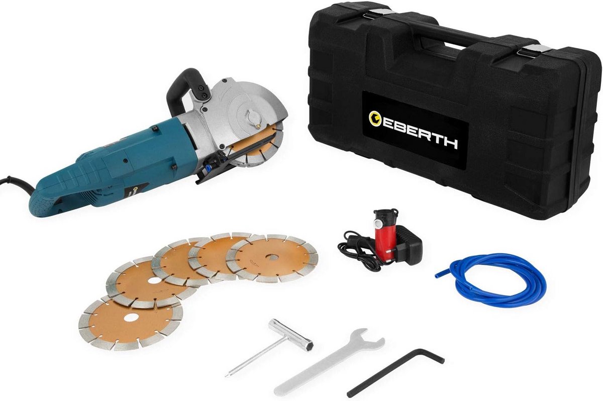 Muurfrees - Sleuvenfrees - Sleuven Frezen - Softstart functie - 45 mm diepte - Grijs