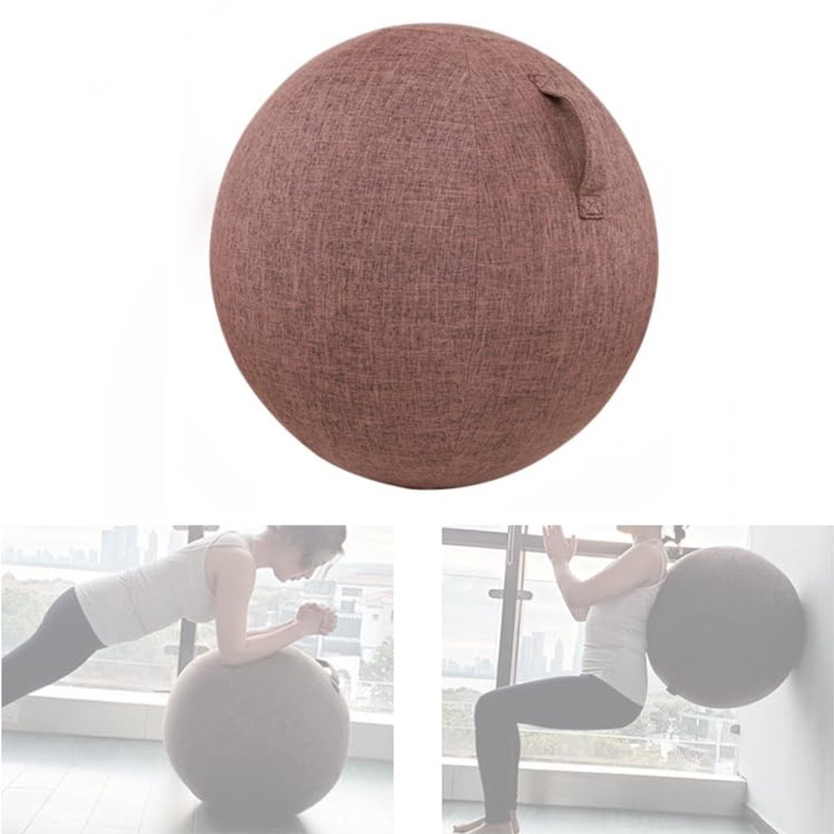 Dailygoods- Yoga Bal Cover 21.6 inch - Oefenbal Bescherming - Ademend Katoen - Antislip - Lichtgewicht - Duurzaam en Herbruikbaar - Yogabal