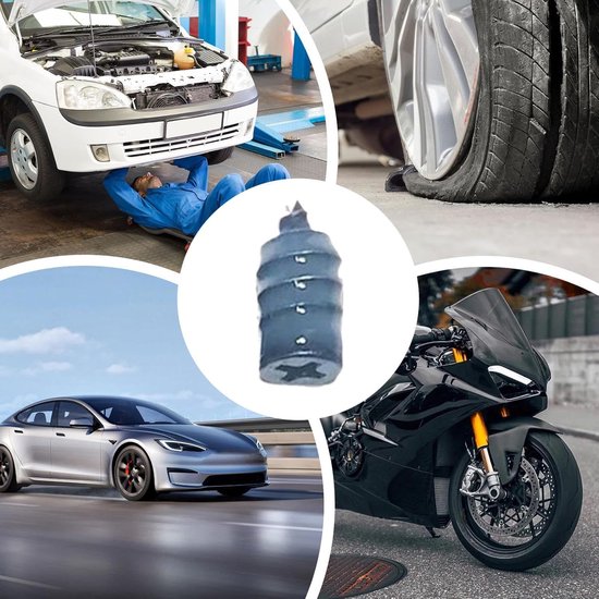 Schroefdoppen voor bandenreparatie - 100-delige set accessoires voor snelle reparatie, rubberen schroeven voor het oplossen van banden - voor vrachtwagen, camper, SUV, motorfiets en reizen — afbeelding 3