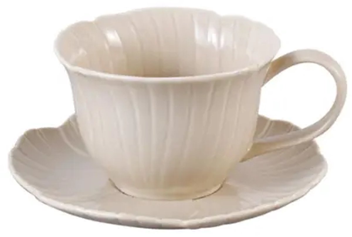 Bricard espressoset Florange 12-delig porselein magnetron-oven-vaatwasser taupe 125 ml