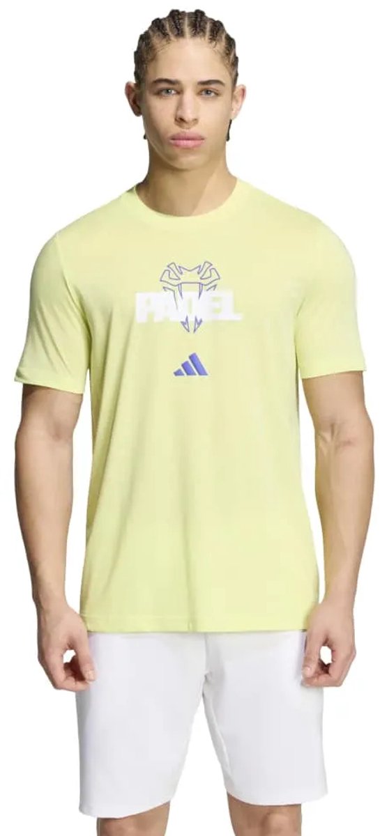 Adidas Padel Graphic T-shirt Met Korte Mouwen Man Semi Frozen Lemon