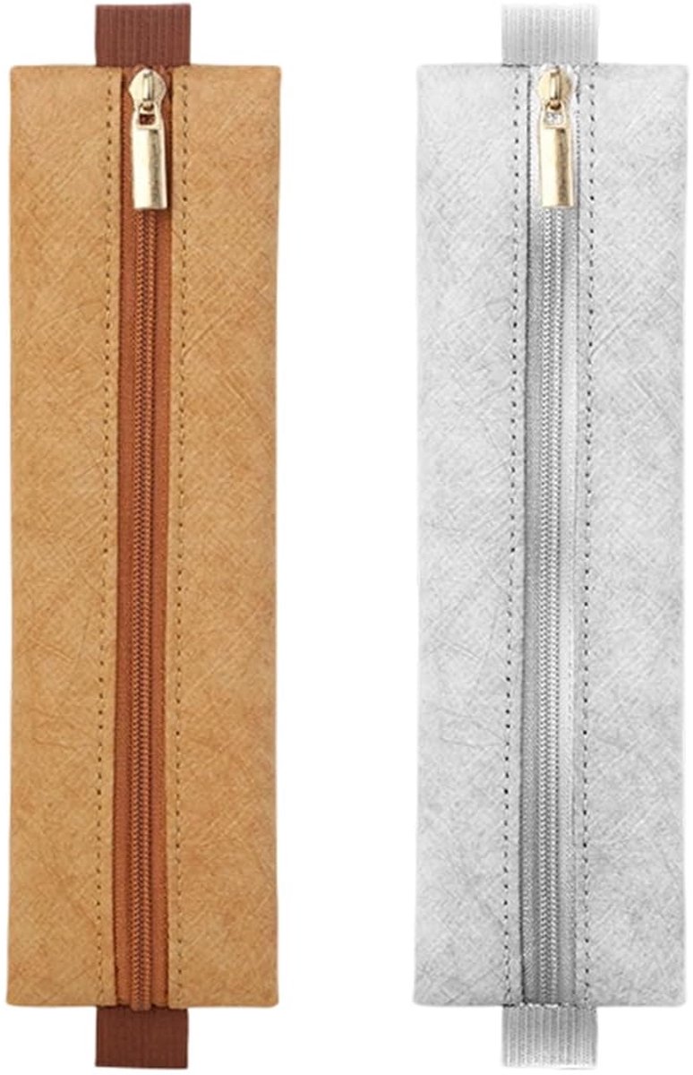 VHV - Etui set - Pennenetui - Pennenzak - 2-delige etui set - Pennenmap set - Pennenmap met elastiek - Schrijfwaren organizer - Compact etui - Voor school - Voor kantoor - Voor onderweg