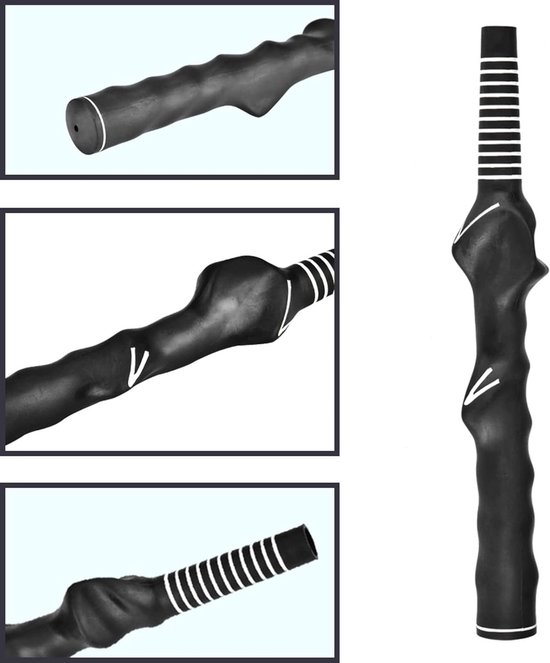 Zwarte Golf Swing Trainer Grip voor Rechtshandige en Linkshandige Golfers - Leerhulpmiddel voor Verbeterde Grip, Houding en Oefening met Lichtgewicht Ontwerp — afbeelding 3