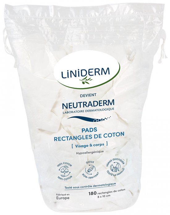 Neutraderm Baby Pads Carrés de Coton 180 pièces