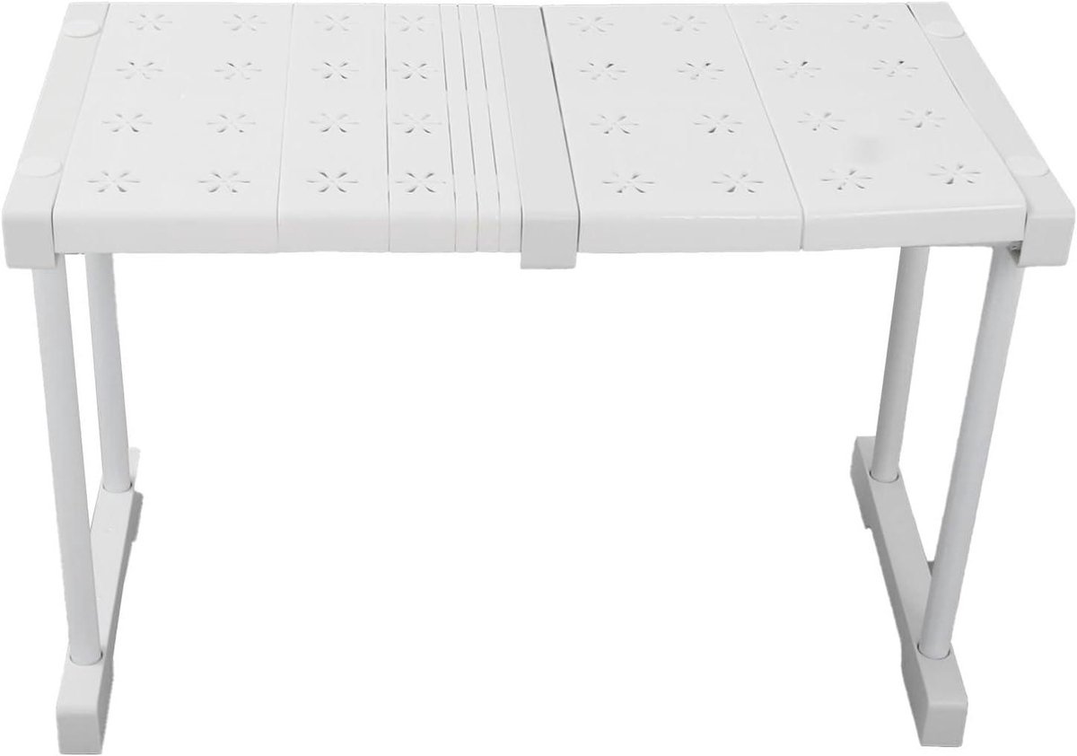 Uitbreidbare Plank - Opbergrek Kast - Kast Ordenen - Flexibel Verstelbaar - 37-48 cm - Wit