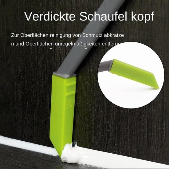 Kit Afwerkingsgereedschap - Voegensmeerder Verwijderaar - Glad Maken - 9 Opzetstukken Ergonomisch - 27 x 12 x 1 cm - Grijs van Merkloos	 — afbeelding 4
