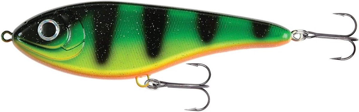 Vis Lokaas - Kunstaas Drijvend - Vissen op Snoek - Side to Side Actie - 15 cm - Hot Perch