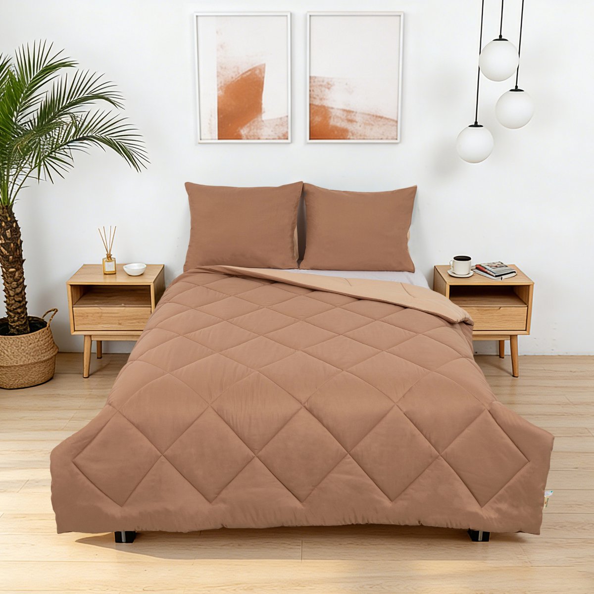 Sommarvino - Soft Mushroom - Het hoesloos dekbed zonder overtrek |vaste hoes |wasbaar