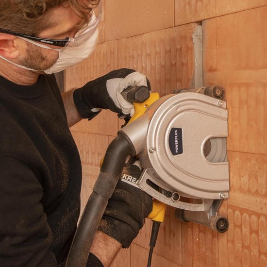 Powerplus POWX0650 Muurfrees - Sleuvenfrees, 1800W, 2x Ø150mm met Softstart