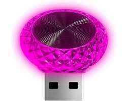 USB LED Auto Verlichting - Sfeerlicht Auto - Interieur Decoratie - Dynamisch Kleurverloop - 5 x 5 x 5 cm